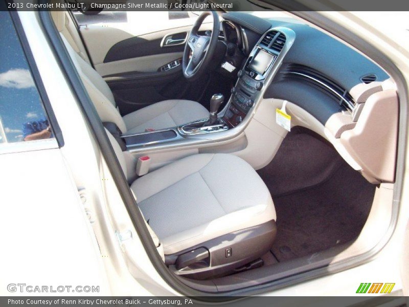 Champagne Silver Metallic / Cocoa/Light Neutral 2013 Chevrolet Malibu LT