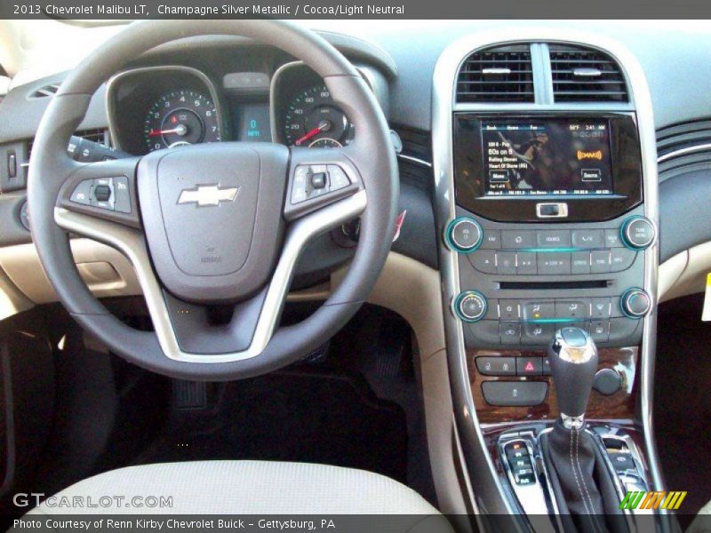 Champagne Silver Metallic / Cocoa/Light Neutral 2013 Chevrolet Malibu LT