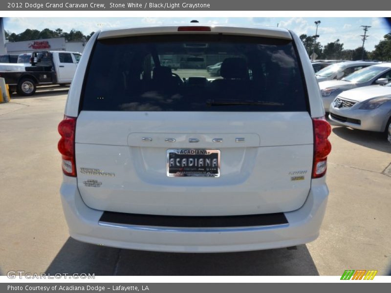 Stone White / Black/Light Graystone 2012 Dodge Grand Caravan Crew