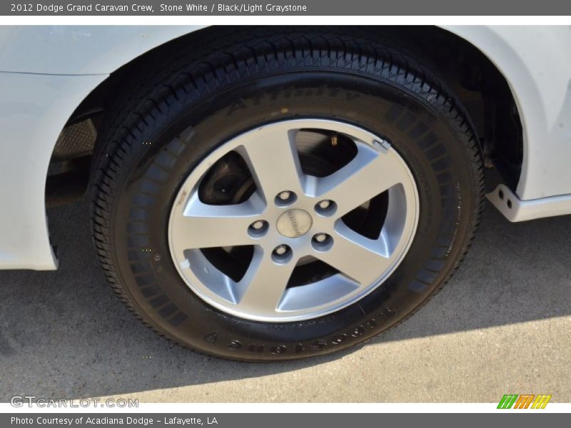 Stone White / Black/Light Graystone 2012 Dodge Grand Caravan Crew