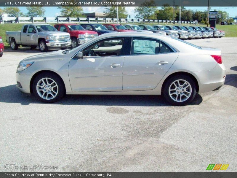 Champagne Silver Metallic / Cocoa/Light Neutral 2013 Chevrolet Malibu LT