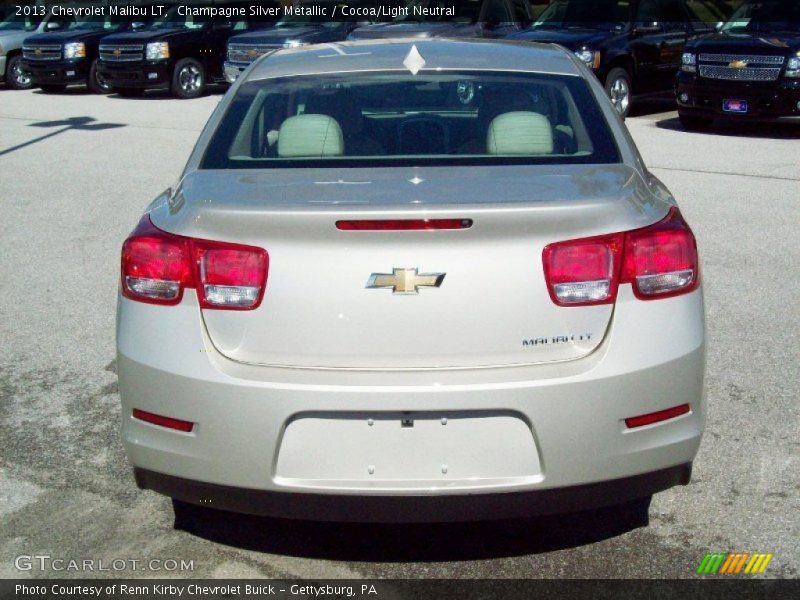 Champagne Silver Metallic / Cocoa/Light Neutral 2013 Chevrolet Malibu LT