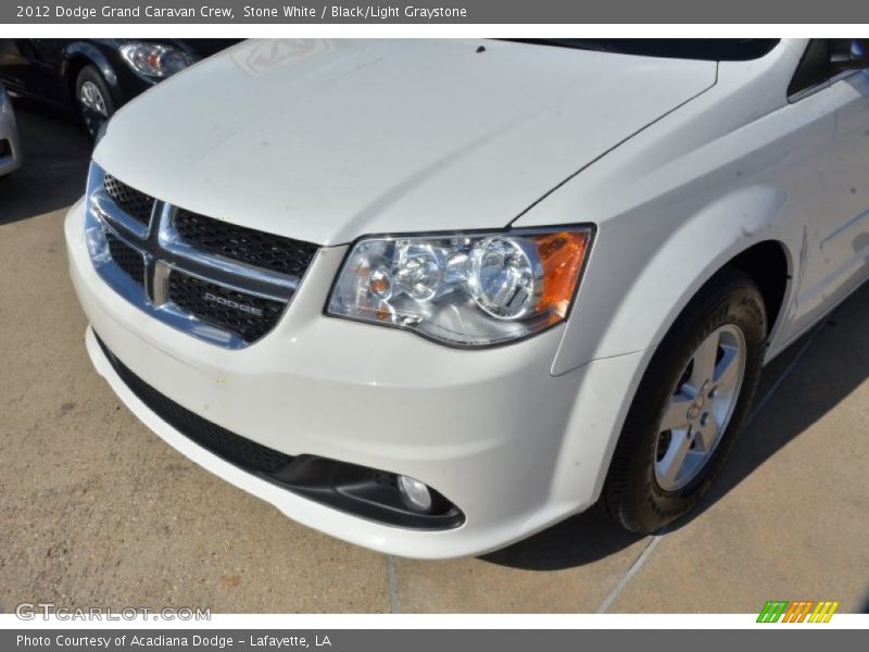 Stone White / Black/Light Graystone 2012 Dodge Grand Caravan Crew