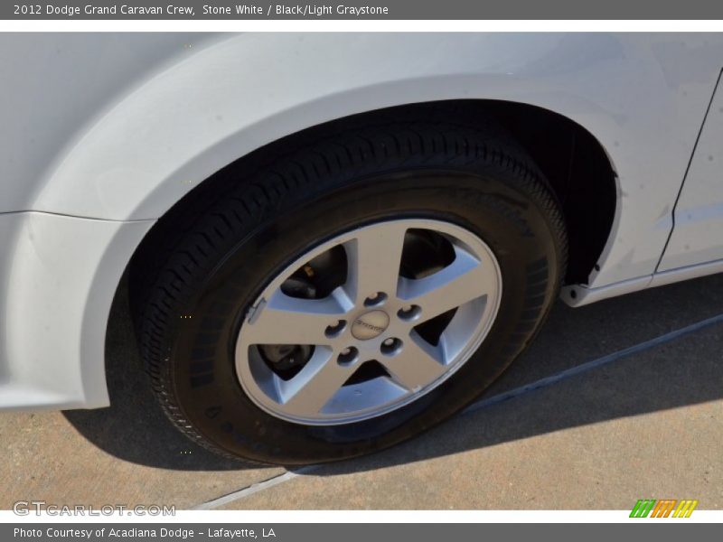Stone White / Black/Light Graystone 2012 Dodge Grand Caravan Crew
