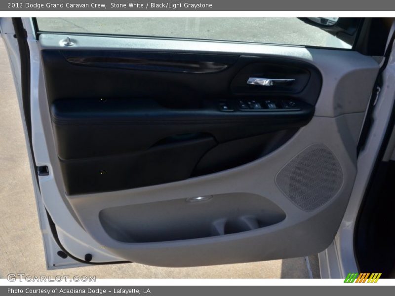 Stone White / Black/Light Graystone 2012 Dodge Grand Caravan Crew