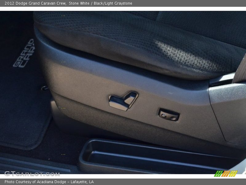Stone White / Black/Light Graystone 2012 Dodge Grand Caravan Crew