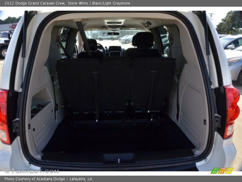 Stone White / Black/Light Graystone 2012 Dodge Grand Caravan Crew
