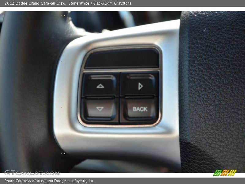 Stone White / Black/Light Graystone 2012 Dodge Grand Caravan Crew