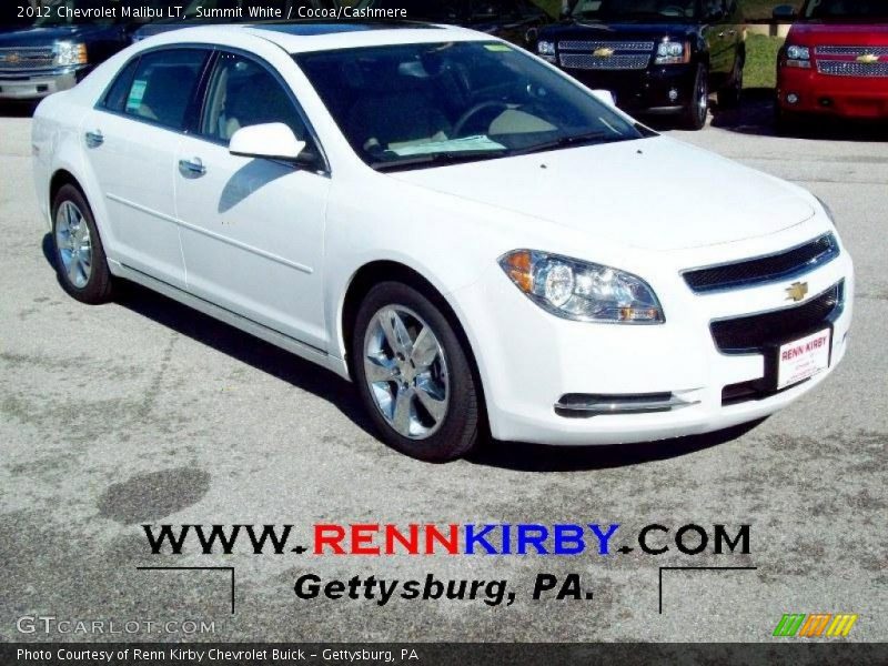 Summit White / Cocoa/Cashmere 2012 Chevrolet Malibu LT