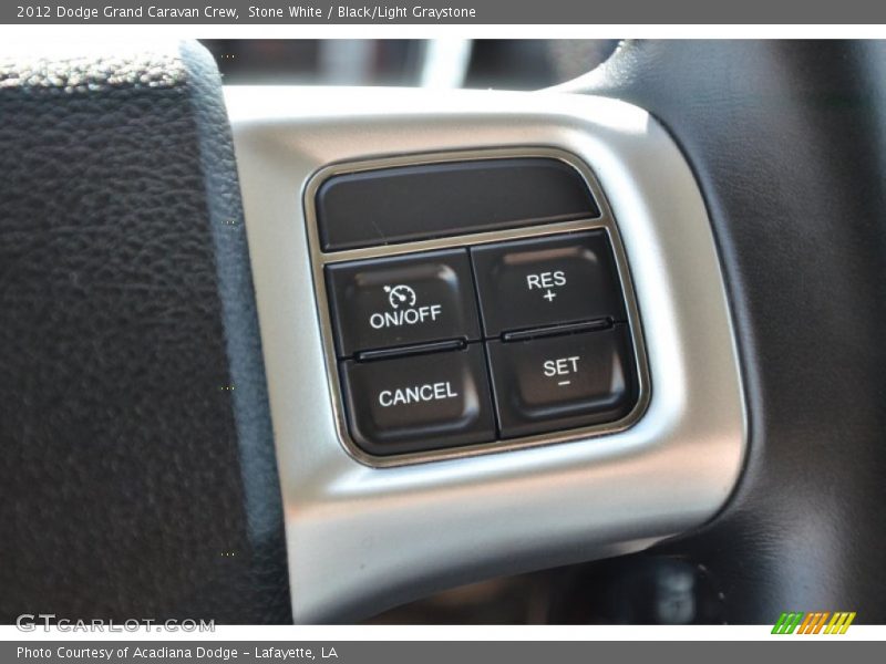 Stone White / Black/Light Graystone 2012 Dodge Grand Caravan Crew