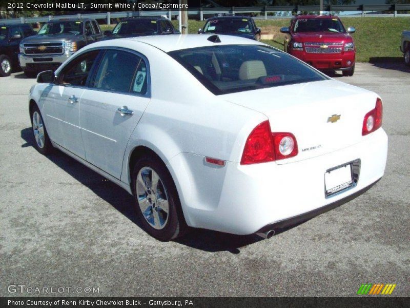 Summit White / Cocoa/Cashmere 2012 Chevrolet Malibu LT