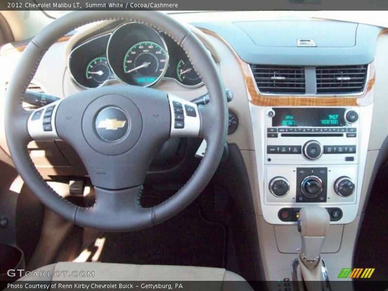 Summit White / Cocoa/Cashmere 2012 Chevrolet Malibu LT