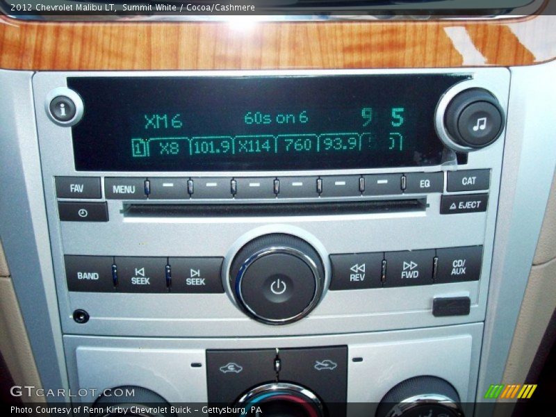 Summit White / Cocoa/Cashmere 2012 Chevrolet Malibu LT