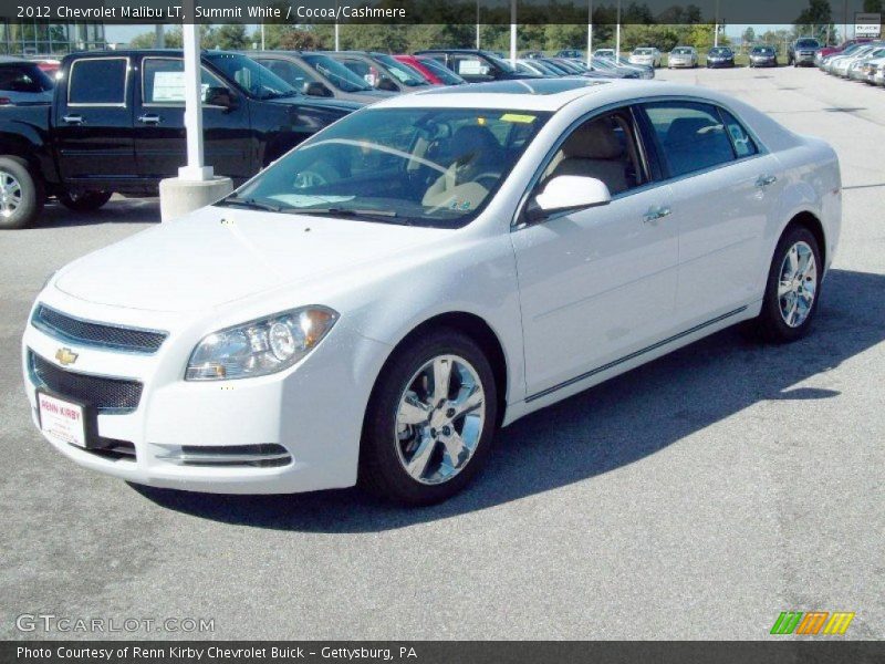 Summit White / Cocoa/Cashmere 2012 Chevrolet Malibu LT