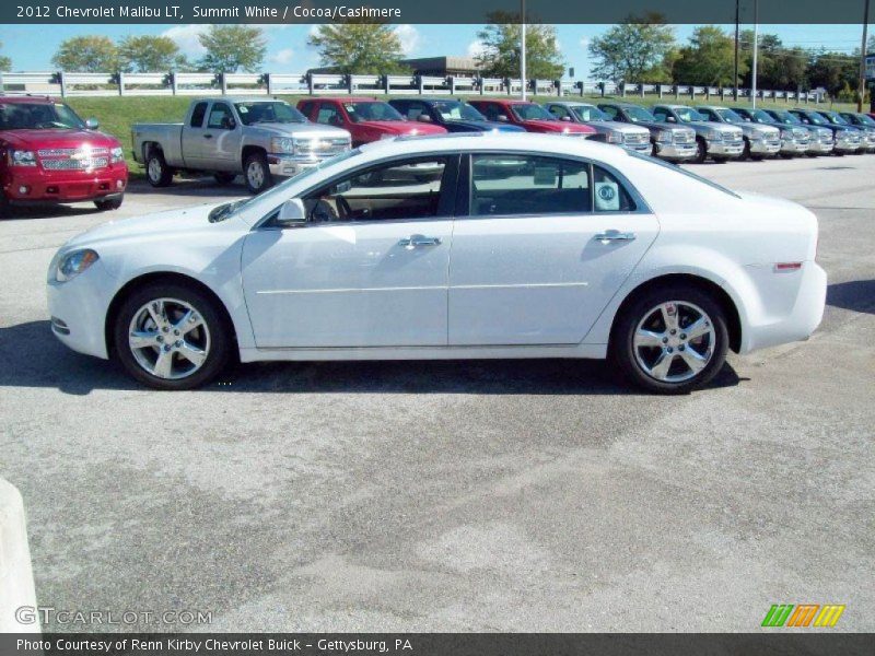 Summit White / Cocoa/Cashmere 2012 Chevrolet Malibu LT