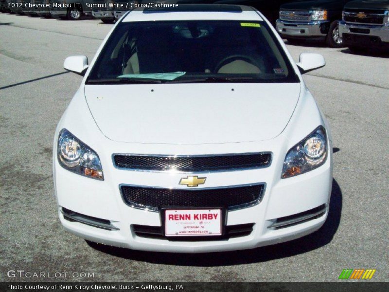 Summit White / Cocoa/Cashmere 2012 Chevrolet Malibu LT