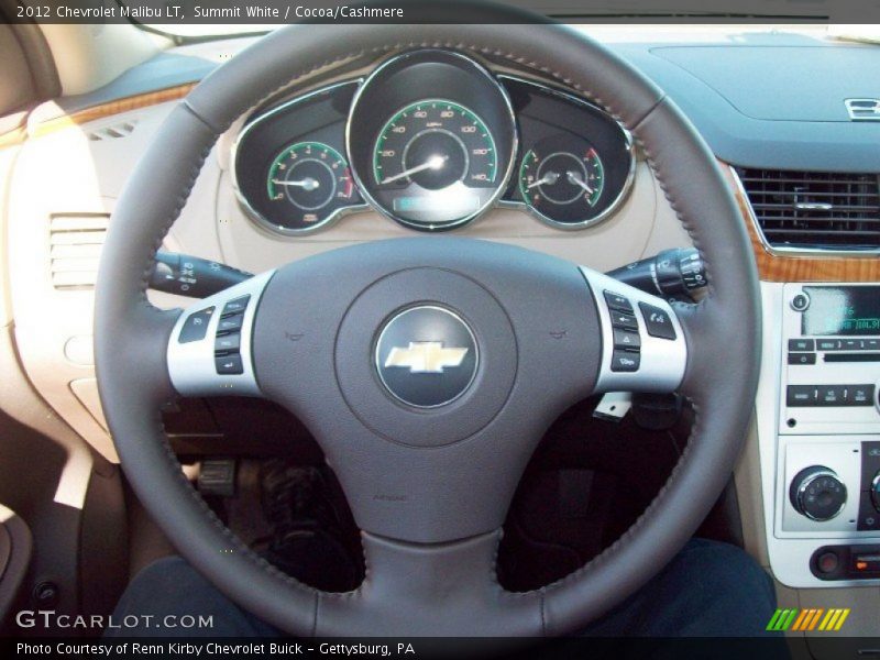 Summit White / Cocoa/Cashmere 2012 Chevrolet Malibu LT