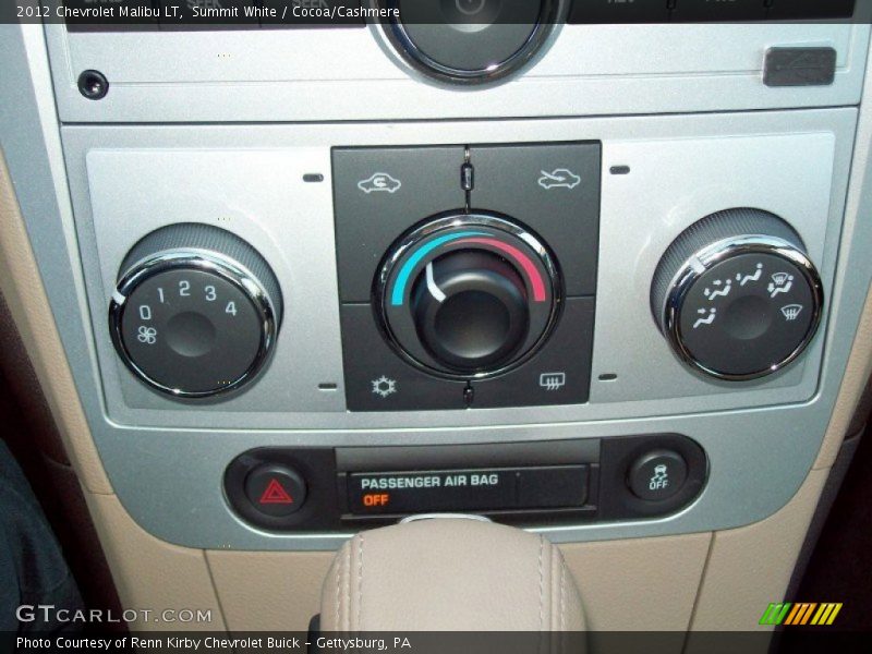 Summit White / Cocoa/Cashmere 2012 Chevrolet Malibu LT