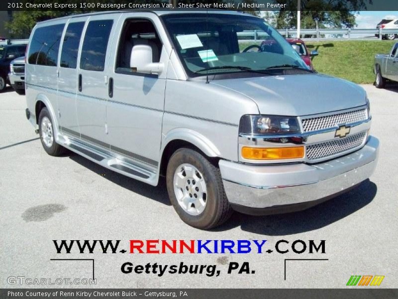Sheer Silver Metallic / Medium Pewter 2012 Chevrolet Express 1500 Passenger Conversion Van