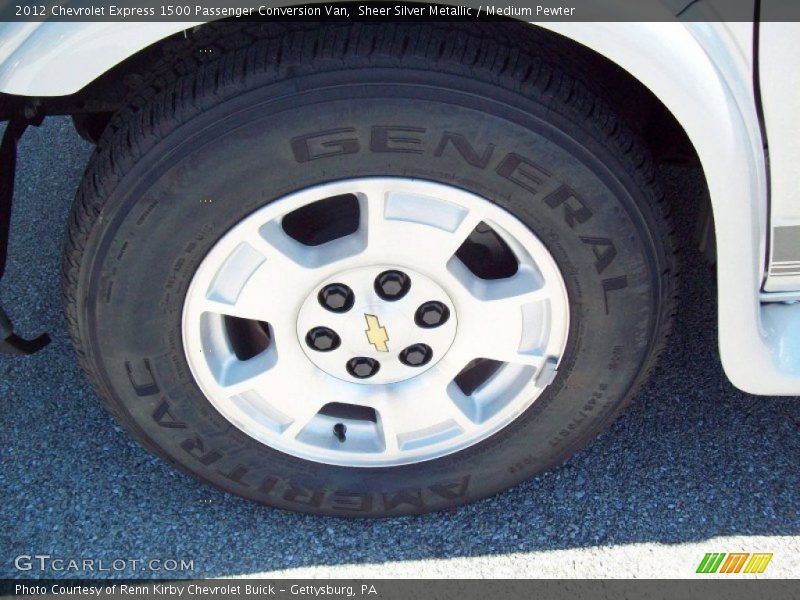 Sheer Silver Metallic / Medium Pewter 2012 Chevrolet Express 1500 Passenger Conversion Van