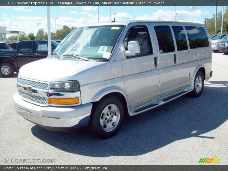 Sheer Silver Metallic / Medium Pewter 2012 Chevrolet Express 1500 Passenger Conversion Van