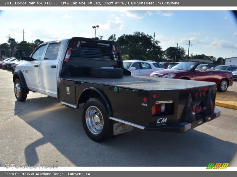 Bright White / Dark Slate/Medium Graystone 2011 Dodge Ram 4500 HD SLT Crew Cab 4x4 Flat Bed
