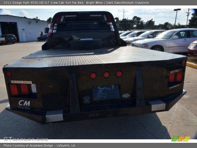 Bright White / Dark Slate/Medium Graystone 2011 Dodge Ram 4500 HD SLT Crew Cab 4x4 Flat Bed