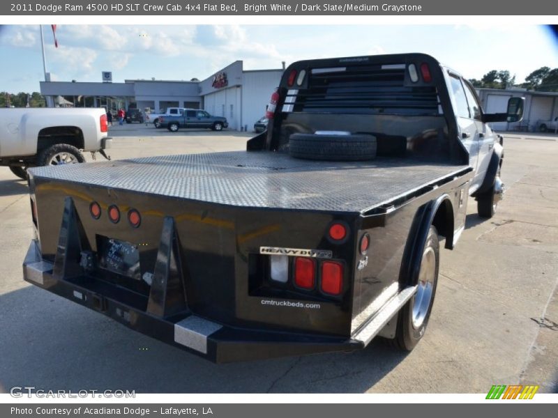 Bright White / Dark Slate/Medium Graystone 2011 Dodge Ram 4500 HD SLT Crew Cab 4x4 Flat Bed