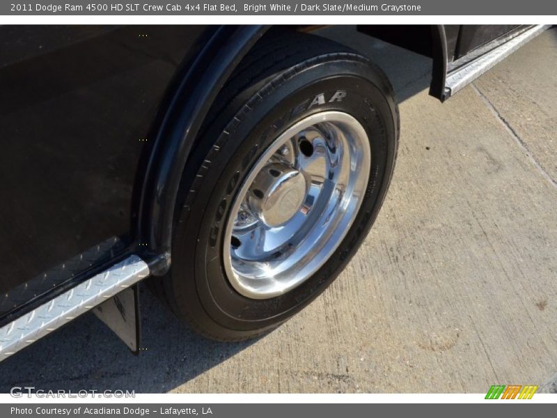 Bright White / Dark Slate/Medium Graystone 2011 Dodge Ram 4500 HD SLT Crew Cab 4x4 Flat Bed