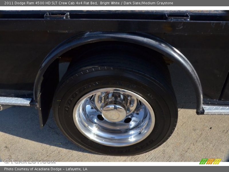 Bright White / Dark Slate/Medium Graystone 2011 Dodge Ram 4500 HD SLT Crew Cab 4x4 Flat Bed