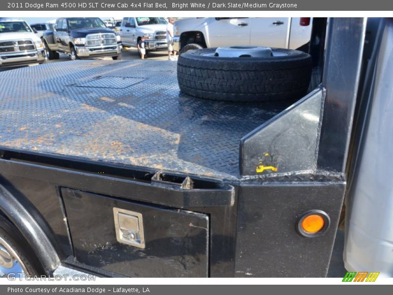 Bright White / Dark Slate/Medium Graystone 2011 Dodge Ram 4500 HD SLT Crew Cab 4x4 Flat Bed