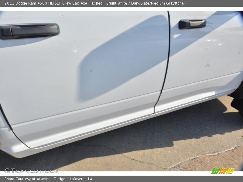 Bright White / Dark Slate/Medium Graystone 2011 Dodge Ram 4500 HD SLT Crew Cab 4x4 Flat Bed