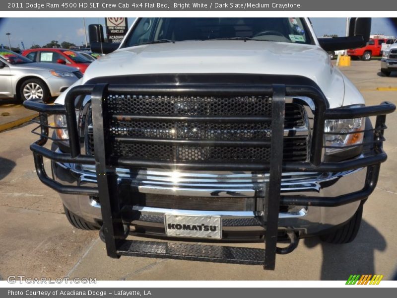 Bright White / Dark Slate/Medium Graystone 2011 Dodge Ram 4500 HD SLT Crew Cab 4x4 Flat Bed