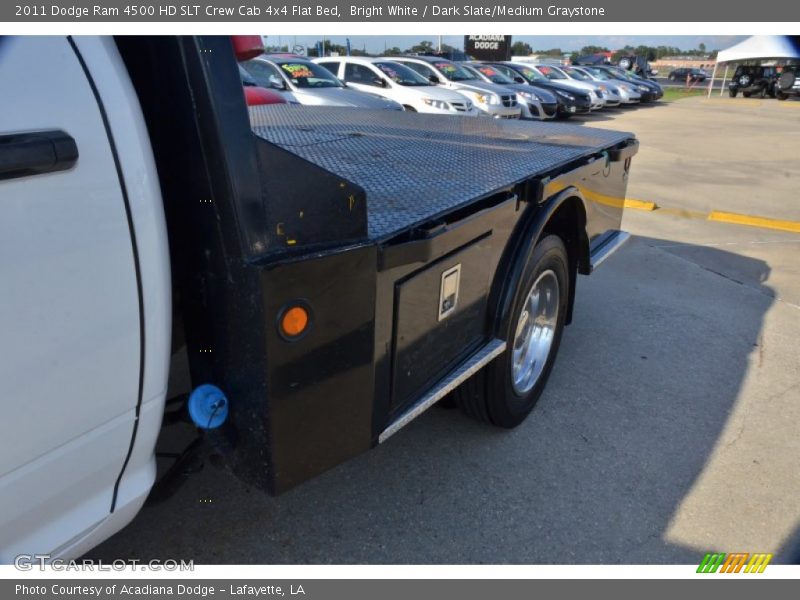 Bright White / Dark Slate/Medium Graystone 2011 Dodge Ram 4500 HD SLT Crew Cab 4x4 Flat Bed