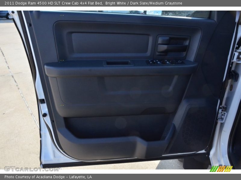 Bright White / Dark Slate/Medium Graystone 2011 Dodge Ram 4500 HD SLT Crew Cab 4x4 Flat Bed