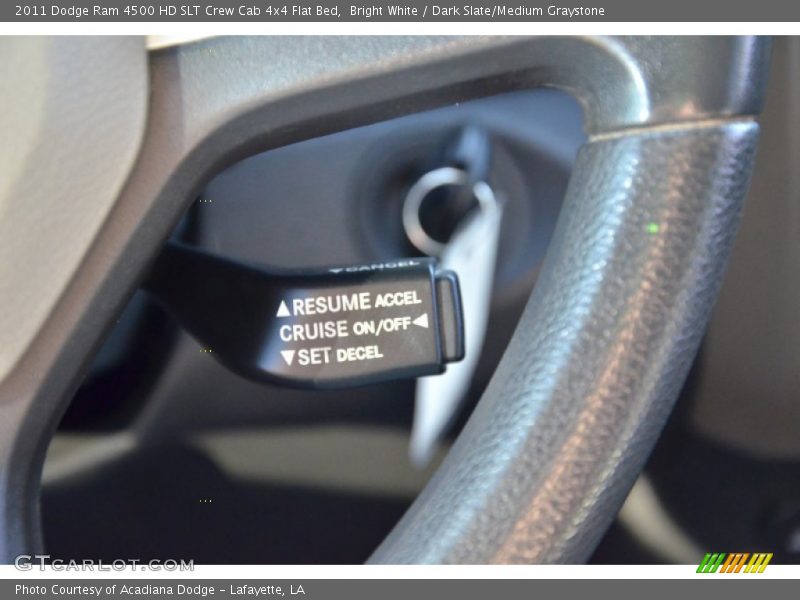 Bright White / Dark Slate/Medium Graystone 2011 Dodge Ram 4500 HD SLT Crew Cab 4x4 Flat Bed