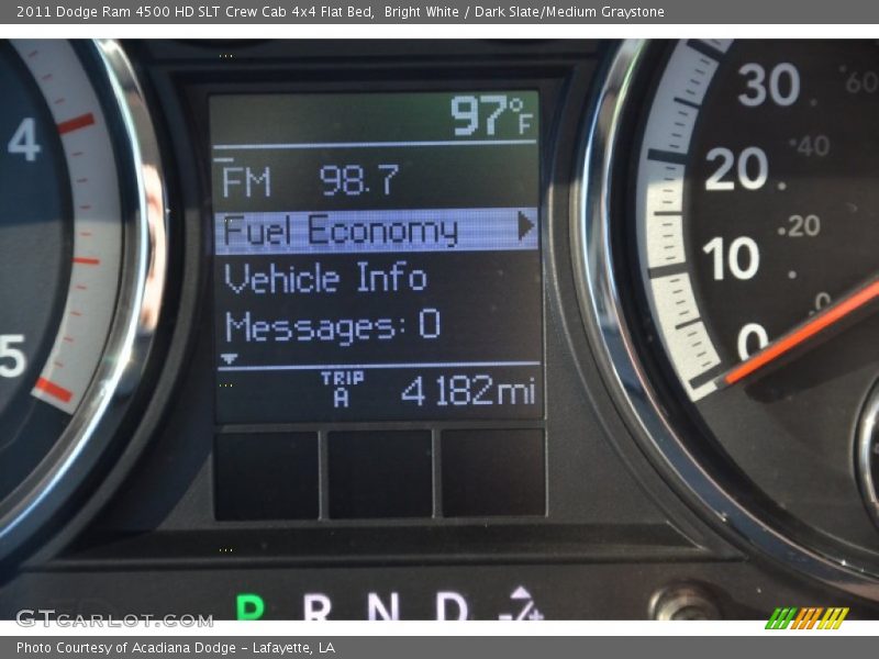 Bright White / Dark Slate/Medium Graystone 2011 Dodge Ram 4500 HD SLT Crew Cab 4x4 Flat Bed