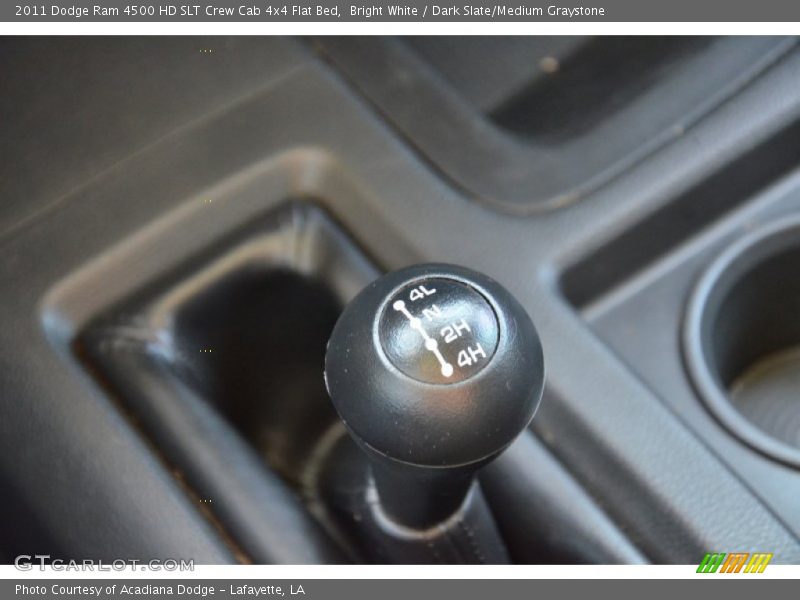 Bright White / Dark Slate/Medium Graystone 2011 Dodge Ram 4500 HD SLT Crew Cab 4x4 Flat Bed