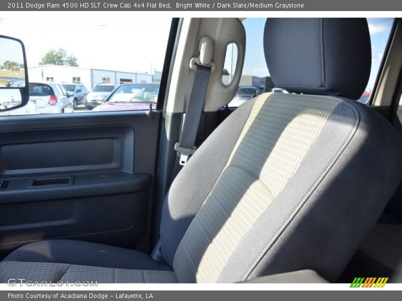 Bright White / Dark Slate/Medium Graystone 2011 Dodge Ram 4500 HD SLT Crew Cab 4x4 Flat Bed