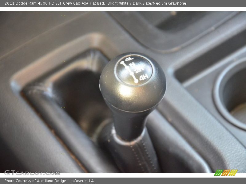 Bright White / Dark Slate/Medium Graystone 2011 Dodge Ram 4500 HD SLT Crew Cab 4x4 Flat Bed