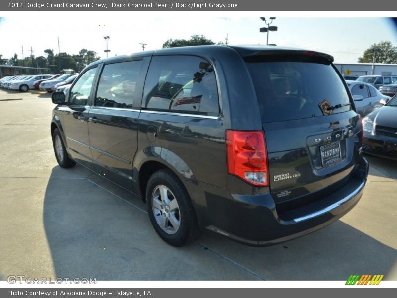 Dark Charcoal Pearl / Black/Light Graystone 2012 Dodge Grand Caravan Crew