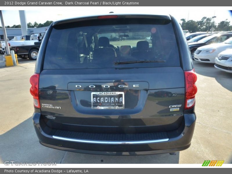 Dark Charcoal Pearl / Black/Light Graystone 2012 Dodge Grand Caravan Crew