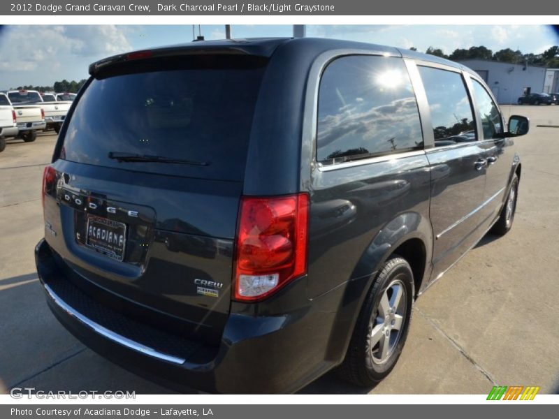 Dark Charcoal Pearl / Black/Light Graystone 2012 Dodge Grand Caravan Crew