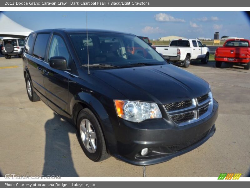 Dark Charcoal Pearl / Black/Light Graystone 2012 Dodge Grand Caravan Crew