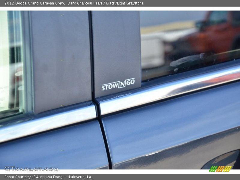 Dark Charcoal Pearl / Black/Light Graystone 2012 Dodge Grand Caravan Crew