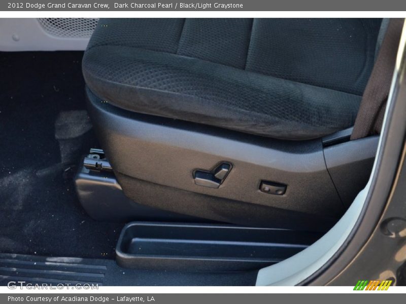 Dark Charcoal Pearl / Black/Light Graystone 2012 Dodge Grand Caravan Crew
