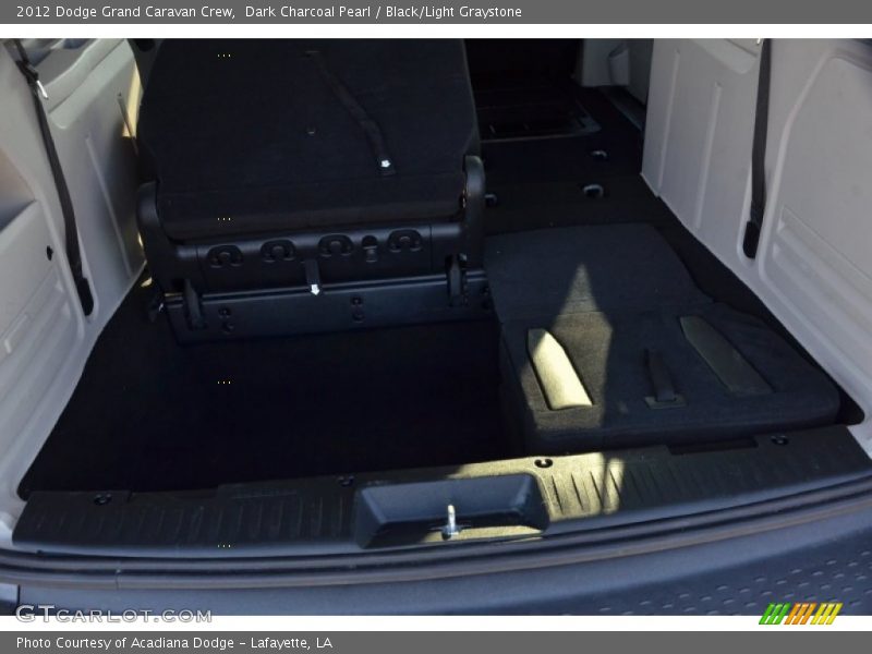 Dark Charcoal Pearl / Black/Light Graystone 2012 Dodge Grand Caravan Crew