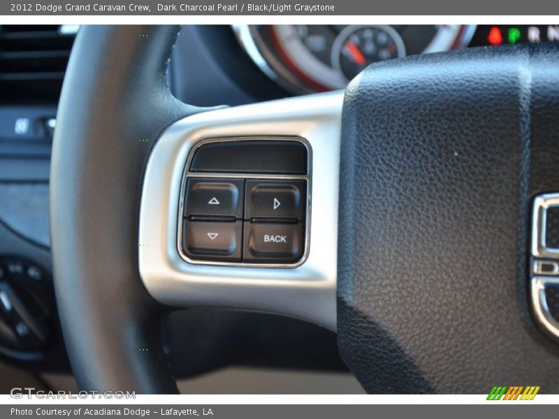 Dark Charcoal Pearl / Black/Light Graystone 2012 Dodge Grand Caravan Crew