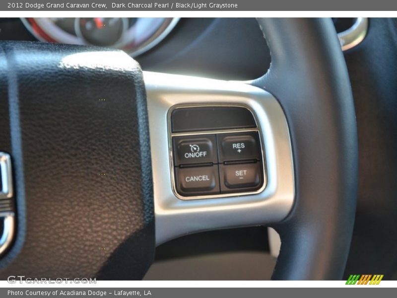 Dark Charcoal Pearl / Black/Light Graystone 2012 Dodge Grand Caravan Crew