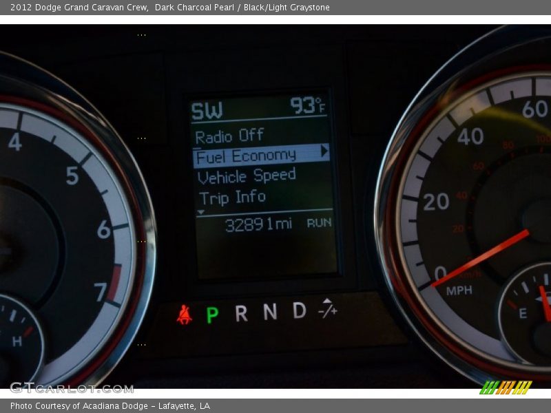 Dark Charcoal Pearl / Black/Light Graystone 2012 Dodge Grand Caravan Crew